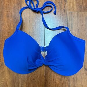 J. Crew Royal Blue Halter Bikini Top 34DD